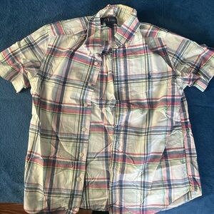 Ralph Lauren White and Blue Casual Button Down Shirt